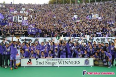 サンフレッチェが遂げたCS優勝。21年の時を超えて乗り越えた重圧、広島の夜空に沸いた紫の歓喜