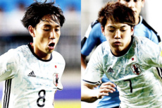 U-20日本代表の三好康児（左）と堂安律（右）