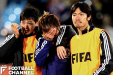 2010年の南アフリカW杯でチームの主軸を担った81年組の選手たち。左から松井大輔、駒野友一、阿部勇樹