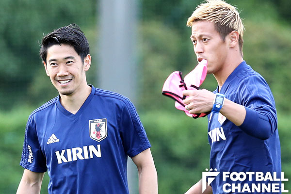 シンジ 俺はずっと認めていたよ 本田圭佑 ライバル香川真司と2ショット ロシアw杯 フットボールチャンネル