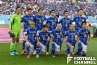 FIFAワールドカップカタール2022・グループリーグ初戦、ドイツ代表戦でのサッカー日本代表のチーム写真