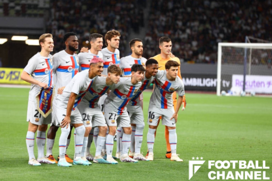 ヴィッセル神戸との親善試合に臨んだバルセロナ