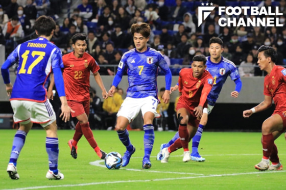 ミャンマー代表戦でサッカー日本代表デビューを果たした佐野海舟