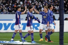 タイ代表と対戦するサッカー日本代表