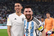 アルゼンチン代表のリオネル・メッシとアンヘル・ディ・マリア