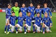 北朝鮮代表と対戦するサッカー日本代表