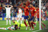スペイン代表イタリア代表の1点目