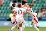 パリ五輪でスペイン女子代表と対戦するなでしこジャパン（日本女子代表）