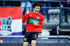 NECのサッカー日本代表FW小川航基