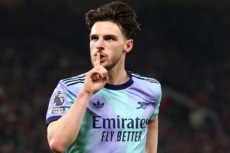 アーセナルに所属するサッカーイングランド代表MFデクラン・ライス
