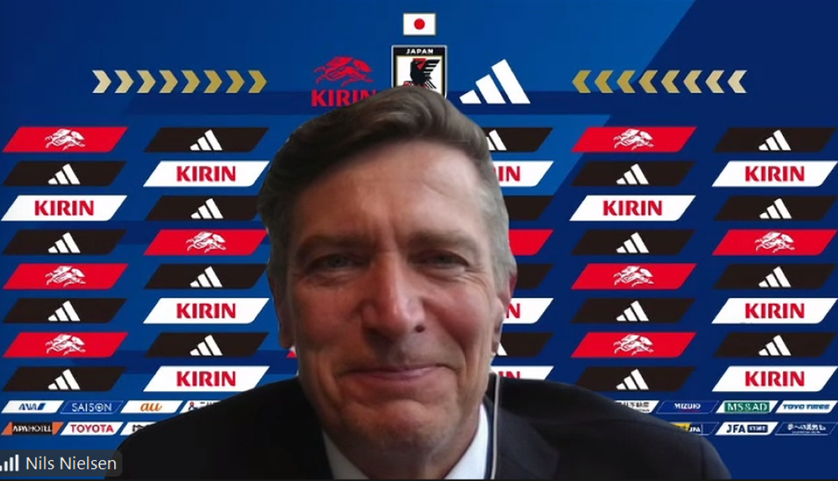なでしこジャパン ニルス・ニールセン監督 オンライン会見スクリーンショット