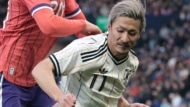 サッカー日本代表の前田大然（2026年3月28日、スコットランド代表戦）