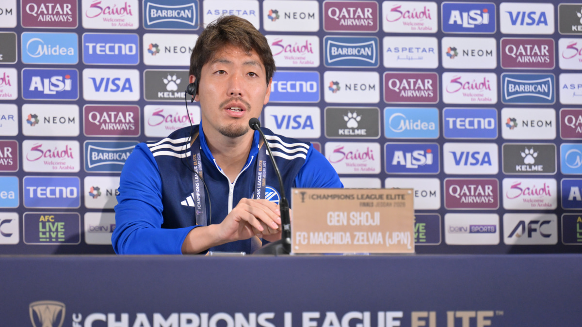 26年4月16日、ACLEファイナルズ vsアル・イテハド 前日公式会見に臨むFC町田ゼルビア 昌子源