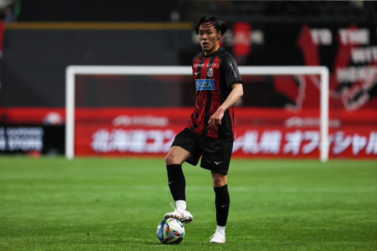 4月25日のいわきFC戦でJリーグデビューとなった北海道コンサドーレ札幌 梅津龍之介