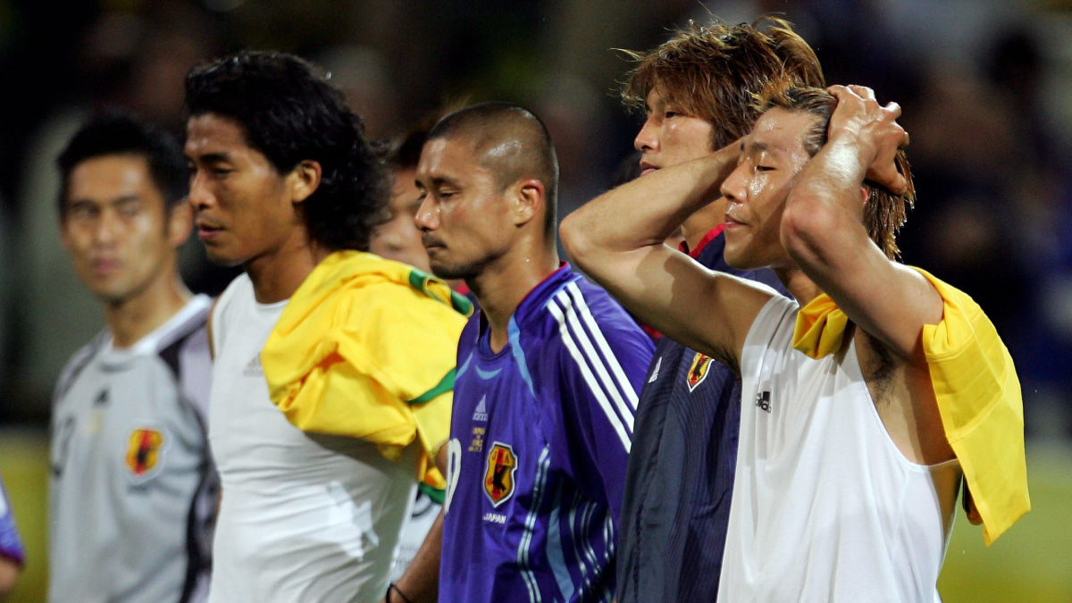 2006年ドイツ大会でブラジル代表に敗れたサッカー日本代表