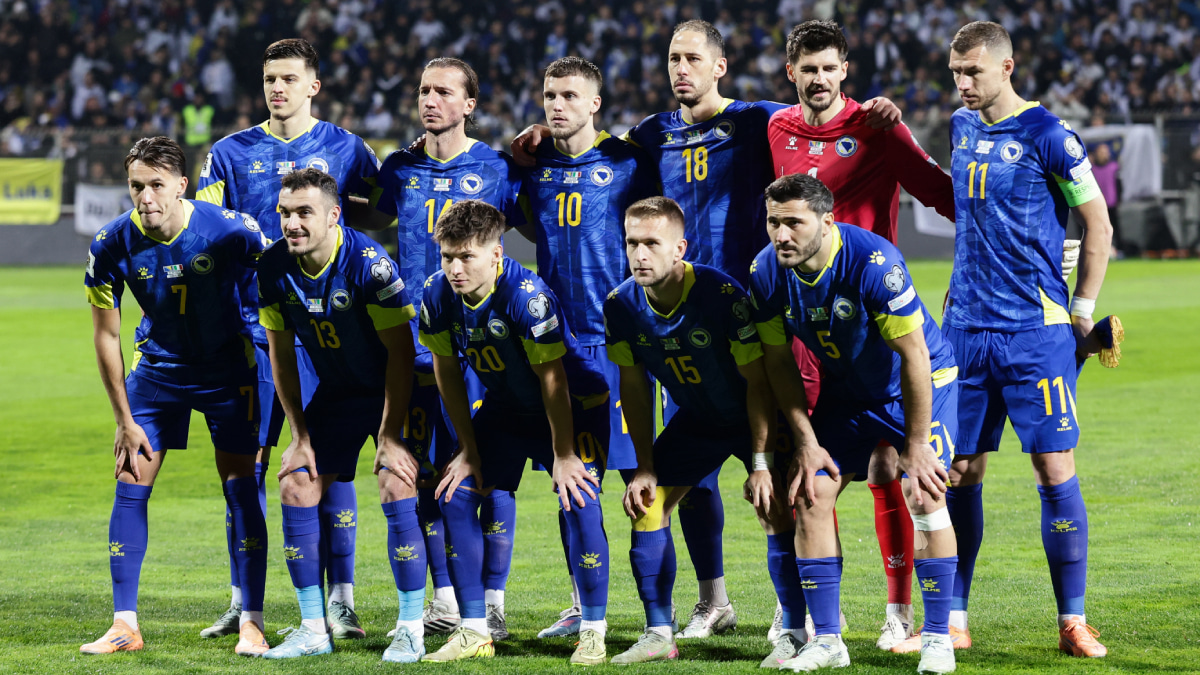 2026年3月31日　欧州予選プレーオフ決勝、イタリア戦に臨むボスニア・ヘルツェゴビナ代表