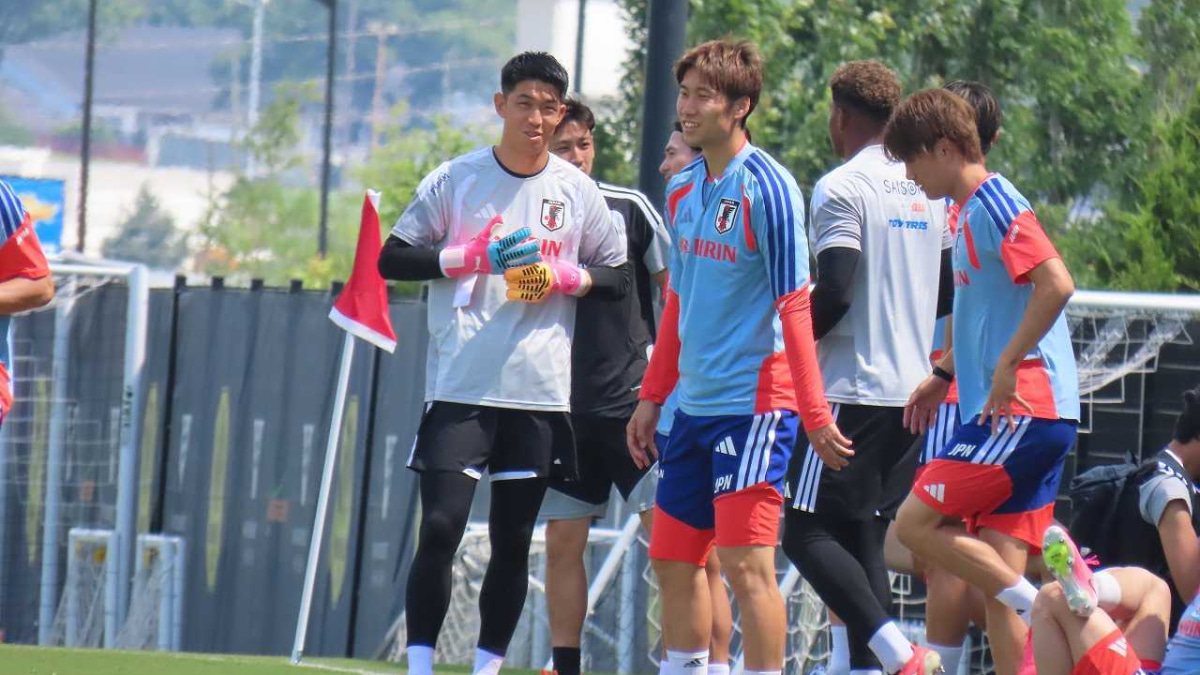 日本代表　ナッシュビルでのトレーニング　早川友基と鎌田大地
