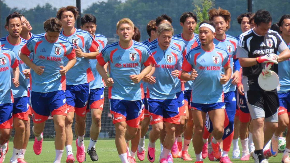 日本代表　ナッシュビルでのトレーニング　ウォームアップ