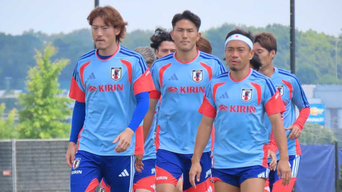 日本代表　ナッシュビルでのトレーニング　瀬古歩夢　長友佑都