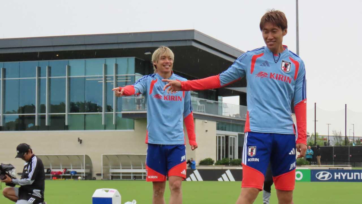 W杯初戦前調整 日本代表 伊東純也 鎌田大地
