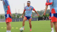 W杯初戦前調整　日本代表　長友佑都