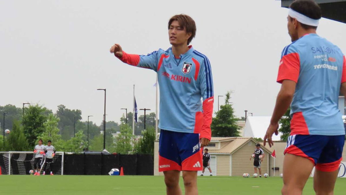 W杯初戦前調整 日本代表 小川航基