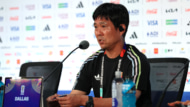 北中米W杯　オランダ代表との初戦を前に公式会見に出席した森保一監督