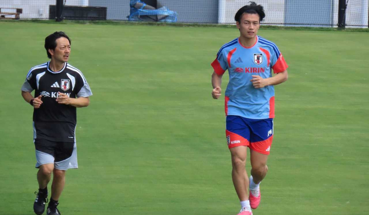 日本代表 ナッシュビル練習 上田綺世