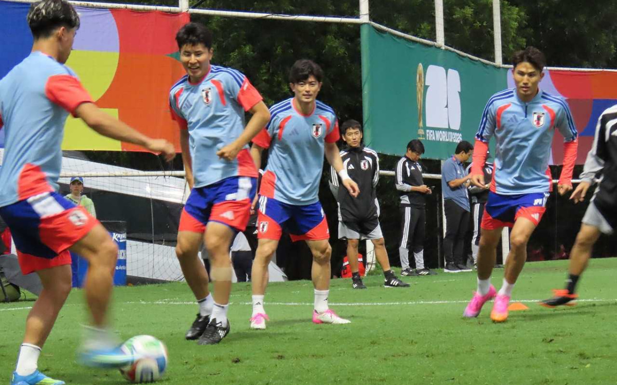 サッカー日本代表　北中米W杯1次リーグ第2戦　チュニジア戦前日練習