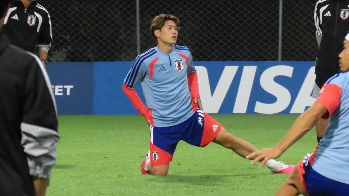 サッカー日本代表　北中米W杯1次リーグ第2戦　チュニジア戦前日練習　鈴木唯人