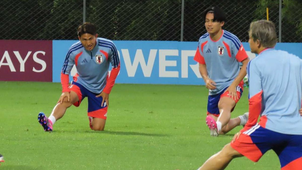 サッカー日本代表　北中米W杯1次リーグ第2戦　チュニジア戦前日練習　渡辺剛　上田綺世