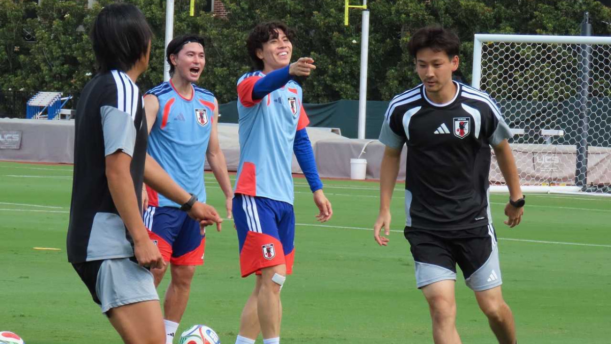 日本代表　スウェーデン戦前日練習　田中碧
