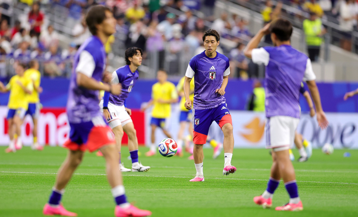北中米W杯　GS3節　日本×スウェーデン　ウォームアップ