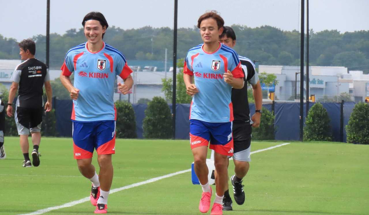 日本代表　スウェーデン戦翌日練習　久保建英　南野拓実