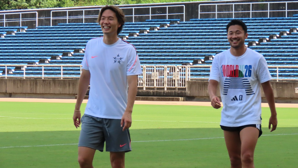 サッカー日本代表DF板倉滉、菅原由勢(イベントKCP)