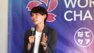 自身がプロデュースする次世代育成プロジェクト「SAKI KUMAGAI WORLD CHALLENGE」の実施報告を行ったなでしこジャパンの熊谷紗希