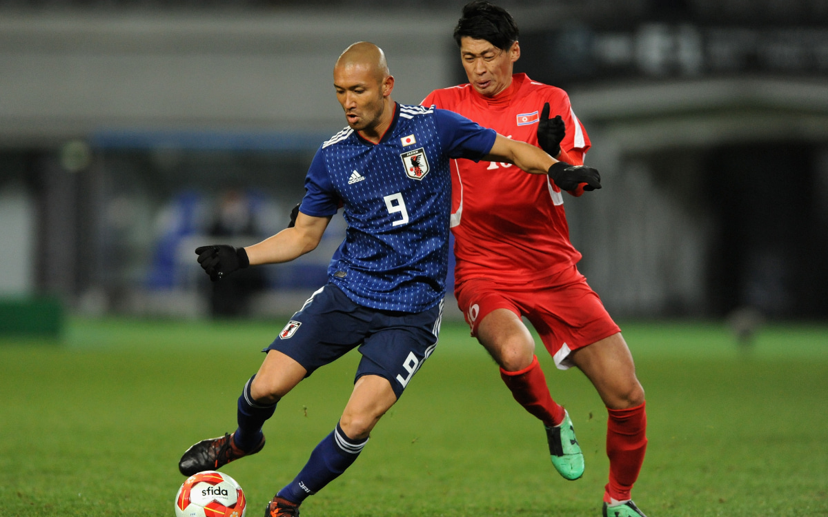 EAFF E-1サッカー選手権2017　でプレーする日本代表の川又堅碁