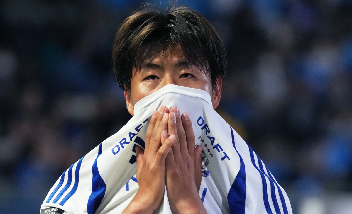 2025年4月9日　川崎フロンターレ戦より　横浜F・マリノスの諏訪間幸成