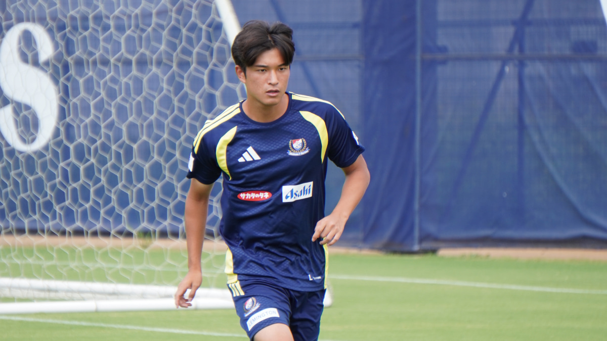 横浜F・マリノスの山根陸 26年8月5日、開幕前練習より