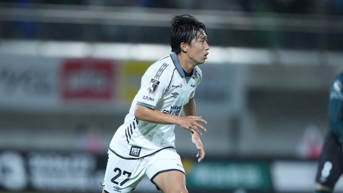 北海道コンサドーレ札幌からギラヴァンツ北九州に期限付き移籍加入した原康介 加入後すぐにSC相模原戦でデビュー 26年9月20日