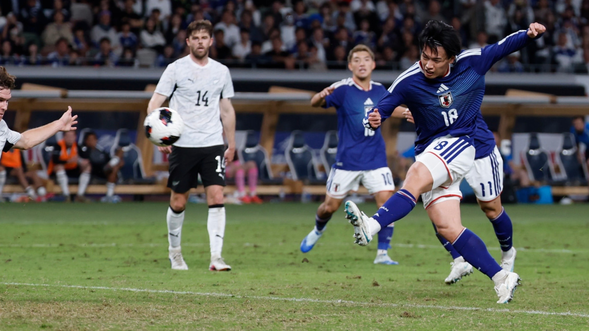 【前半速報】サッカー日本代表、上田綺世が先制ゴールも…ニュージーランドにすぐに追いつかれて、1-1で後半へ