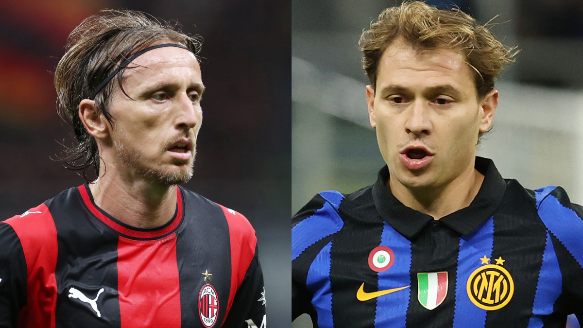 ミランのルカ・モドリッチとインテルのニコロ・バレッラ