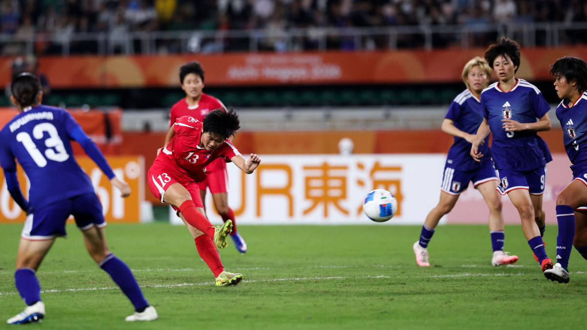 アジア競技大会決勝　vs北朝鮮　ジョン リョンジョン に勝ち越し点を奪われるなでしこジャパン