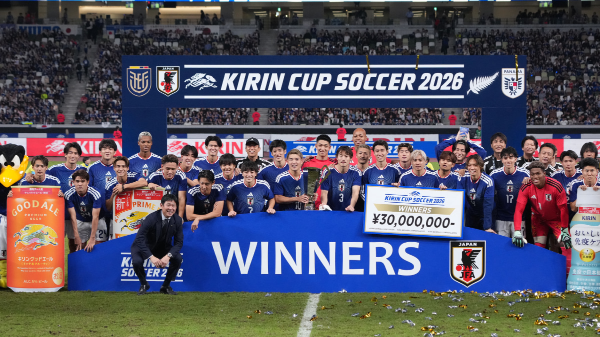 キリンカップサッカーでニュージーランドを破り、タイトルを獲得した森保ジャパン